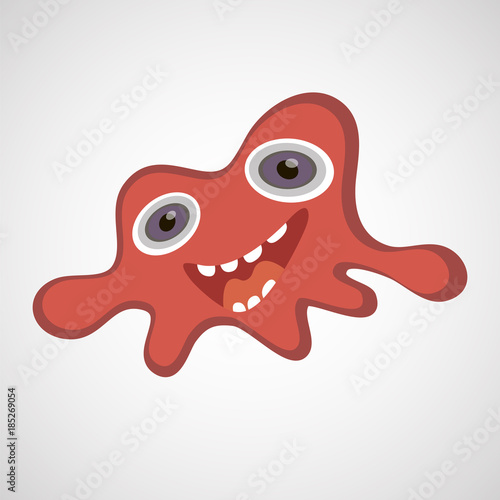 Cartoon monster. Vector illustration.