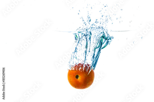 Tomato Water Splash background blur