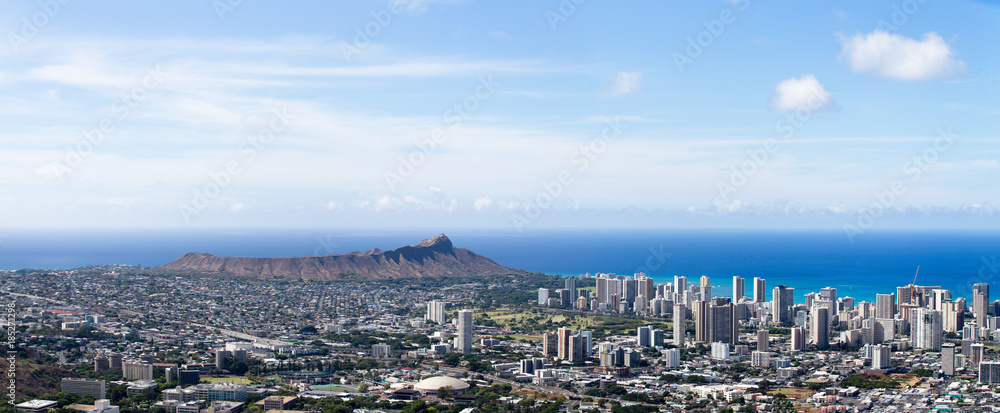 Aerial view of Waikiki and University of Hawaii Aerial view of Waikiki and University of Hawaii