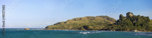 180 degree panorama of mountains and beaches in Dominican Republic © Wollwerth Imagery