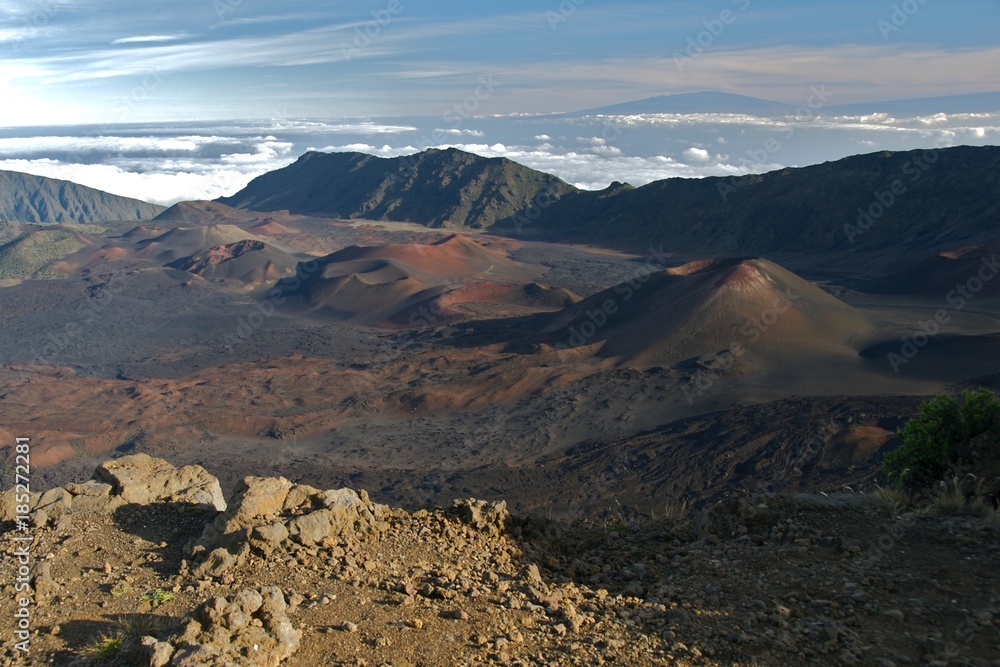 Haleakala crater, Hawaii, Maui, rocky mountains