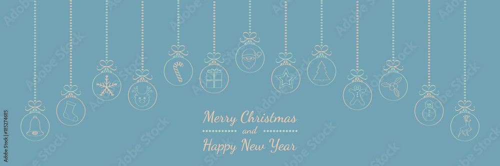 Fototapeta premium Kartka świąteczna z pozdrowieniami. Wektor.