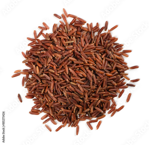 Top view of red rice
