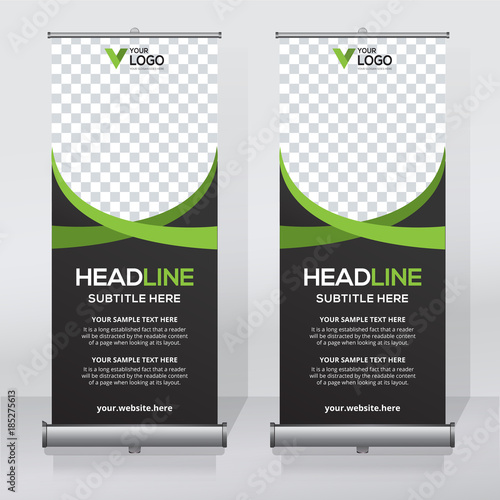 Roll up sale banner design template, abstract background, pull up design, modern x-banner, rectangle size.