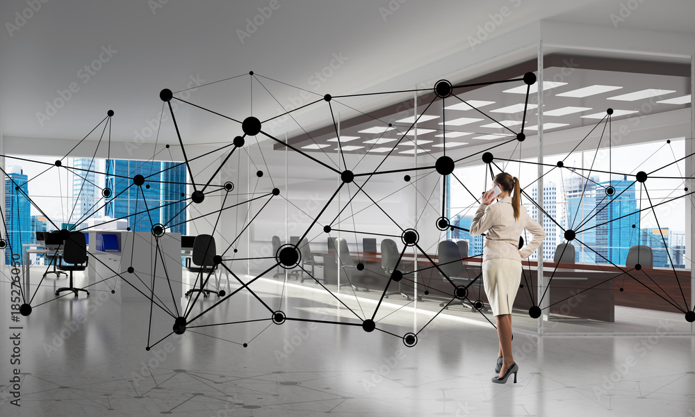 Networking and social communication concept as effective point for modern business Networking and social communication concept as effective point for modern business