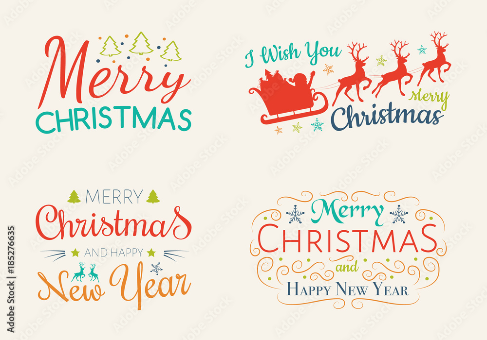 Christmas icons - collection. Vector.