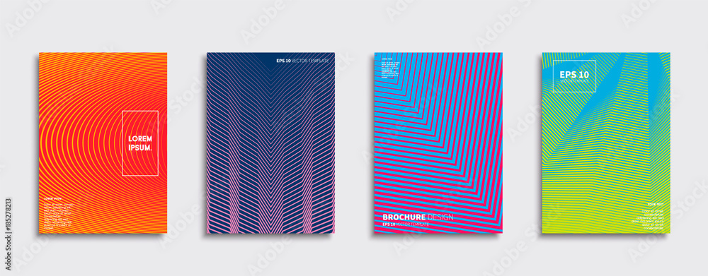 Vector cover designs. Future Poster template. Smartphone modern background set.