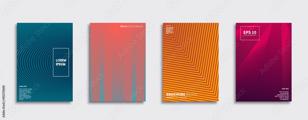 Vector cover designs. Future Poster template. Smartphone modern background set.