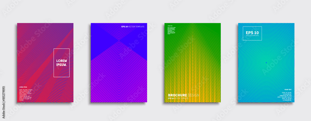 Vector cover designs. Future Poster template. Smartphone modern background set.