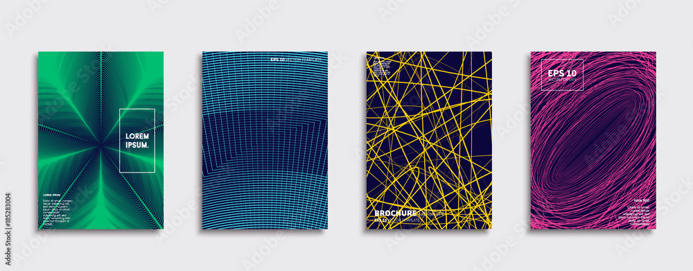 Vector cover designs. Future Poster template. Smartphone modern background set.