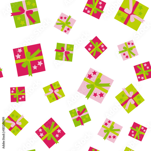 Vector seamless pattern of gift box background
