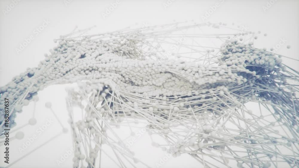 Abstract depiction of network data flow / molecular behavior. 4K UHD animation with copy space. Abstract depiction of network data flow / molecular behavior. 4K UHD animation with copy space.