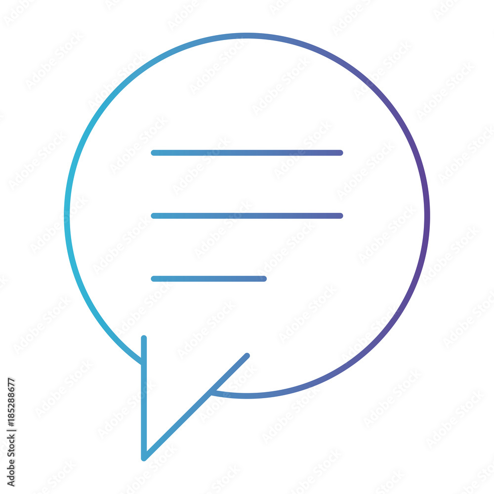 circular dialogue speech with tail in degraded blue to purple color contour circular dialogue speech with tail in degraded blue to purple color contour