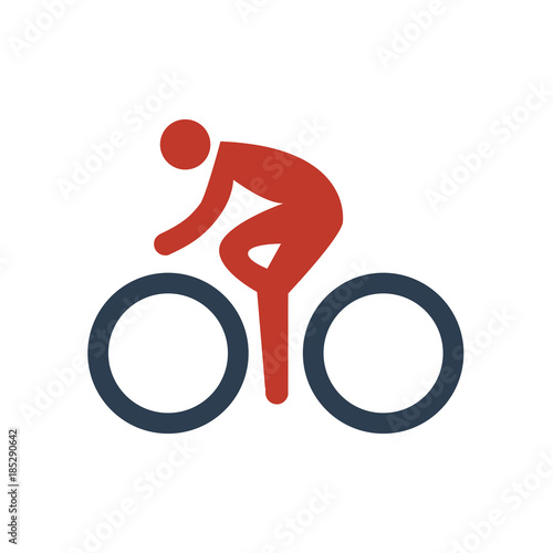 Cycling Icon on white background.