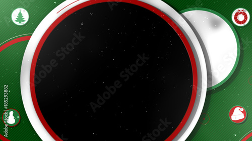 Concentric Animated Circles Overlay with Holiday Elements