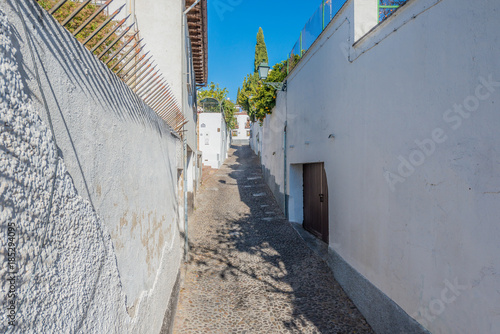 Albaicin quarter streets in Granada, Spain