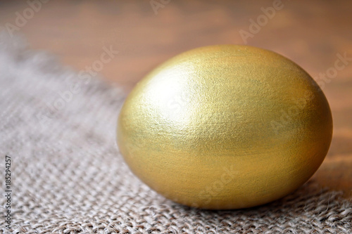 Close up of golden Easter egg