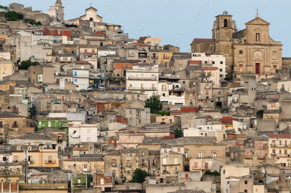 view of Agira in Sicily