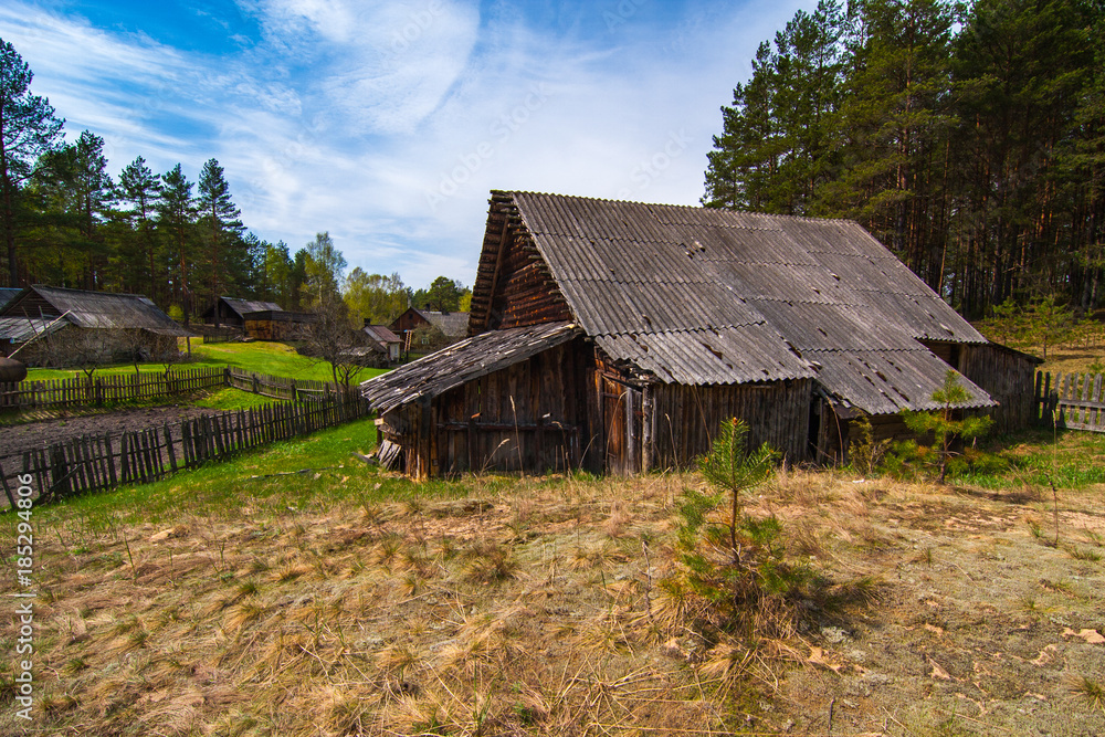 Picture of traditional housing of the indigenous populations of Lithuania