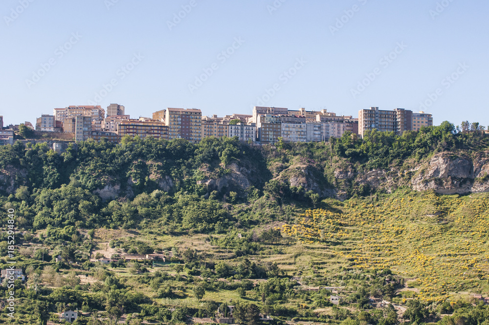 view of Enna in Sicily