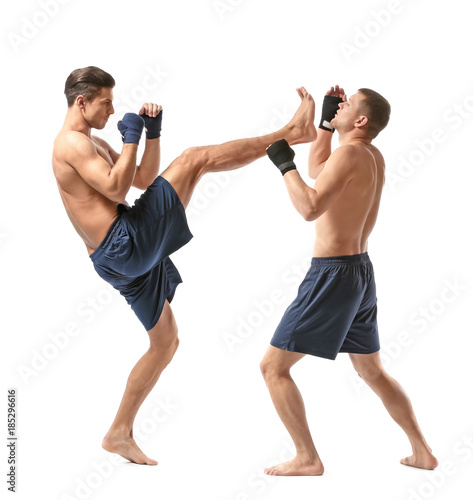 Attractive young kickboxers...
