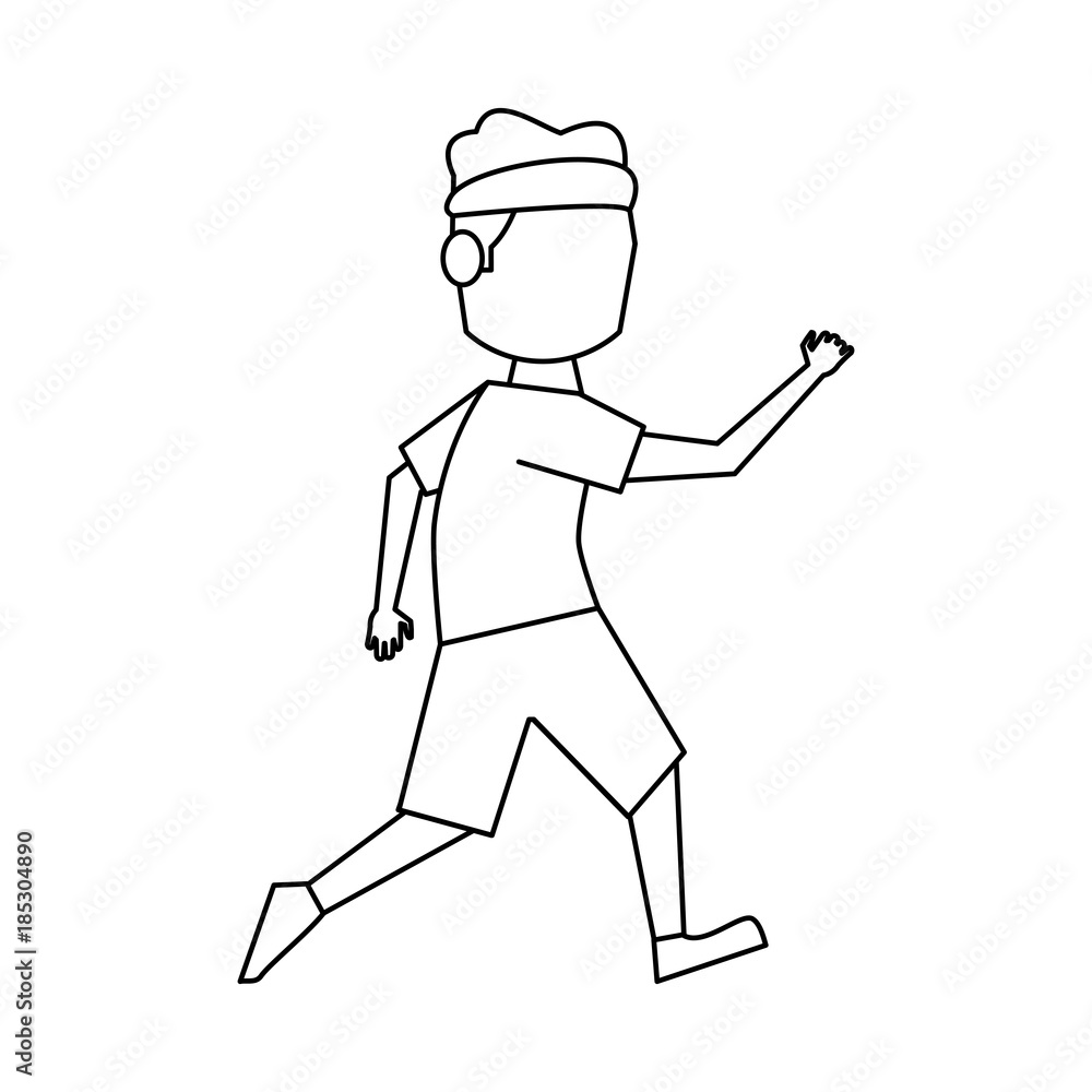 Athlete running cartoon Athlete running cartoon