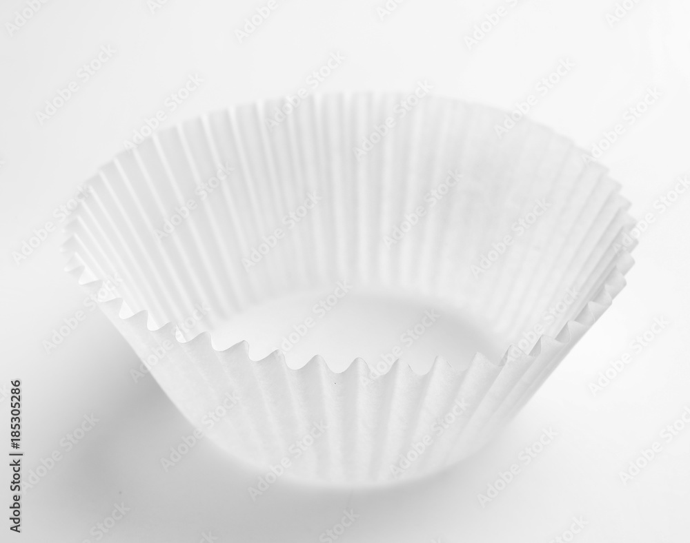 Form for baking cupcake on white background Form for baking cupcake on white background