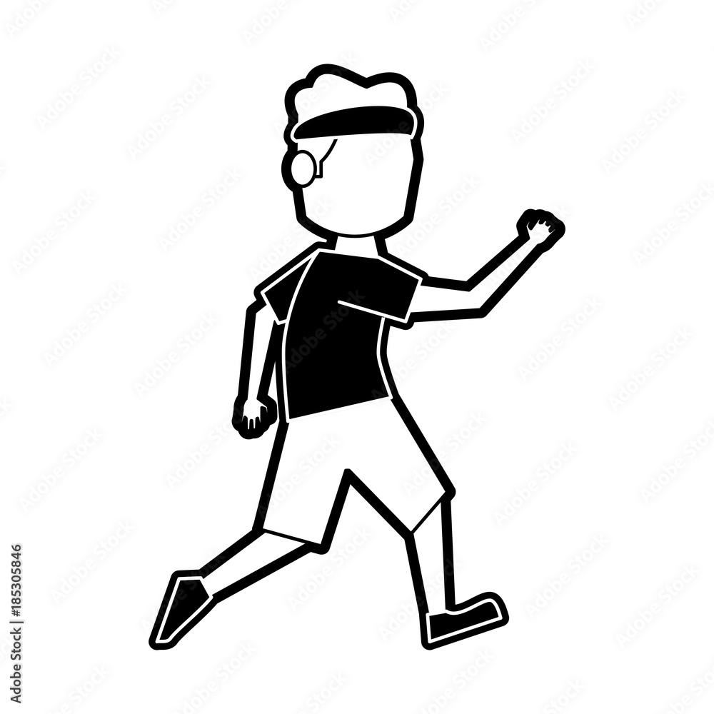 Athlete running cartoon Athlete running cartoon