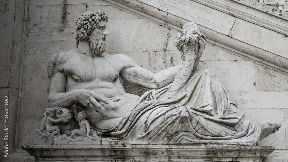Statue of Neptune at Piazza del Campidoglio, Rome, Italy Statue of Neptune at Piazza del Campidoglio, Rome, Italy