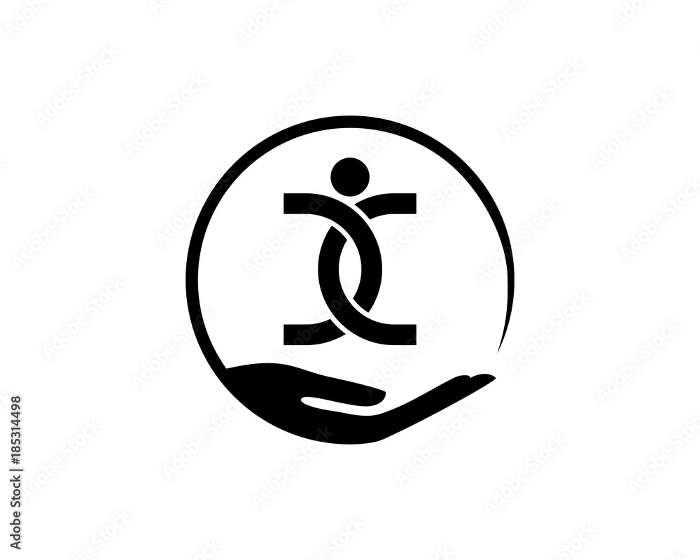 Abstract People Health Care Hand like Initial Letter CC Logo Symbol Abstract People Health Care Hand like Initial Letter CC Logo Symbol