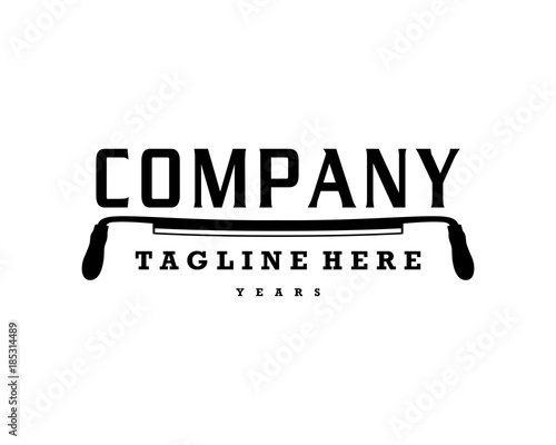 Wooden Board Saw for Woodworker Company Logo Symbol