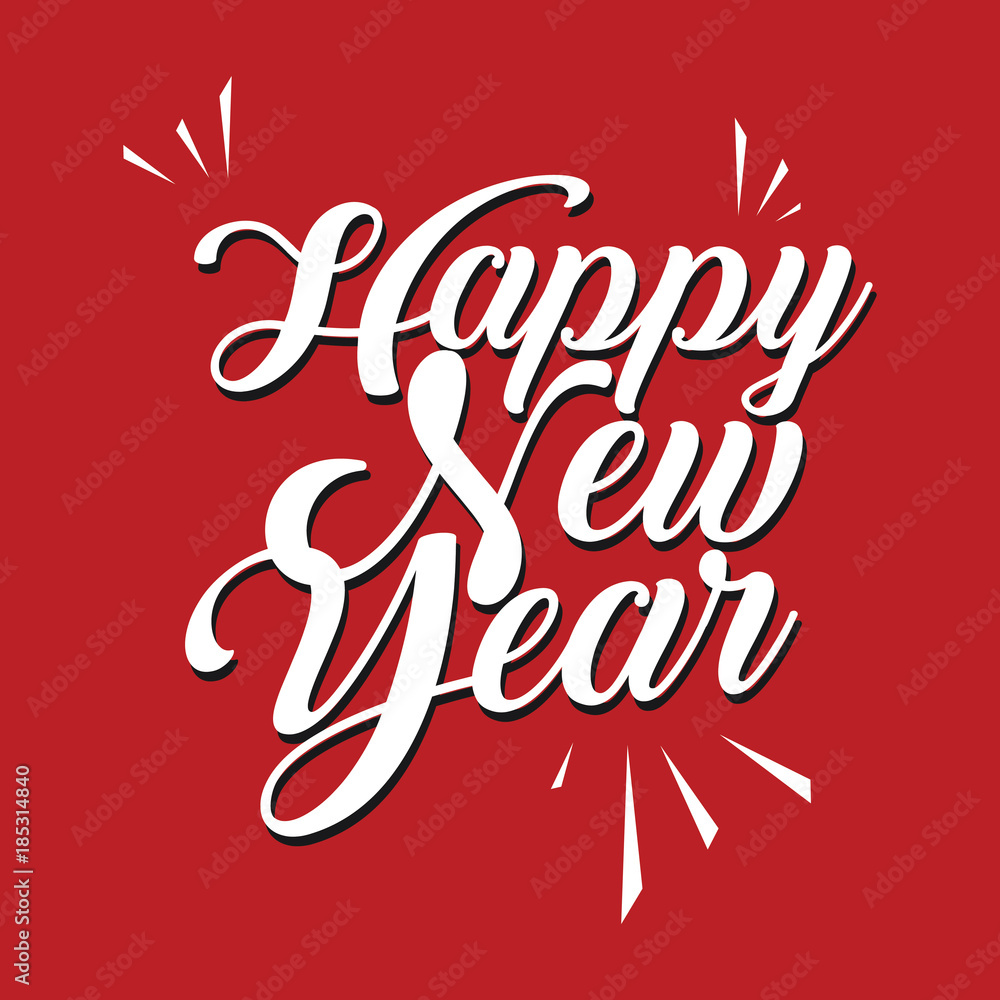 Happy New Year Vector Template Design Happy New Year Vector Template Design