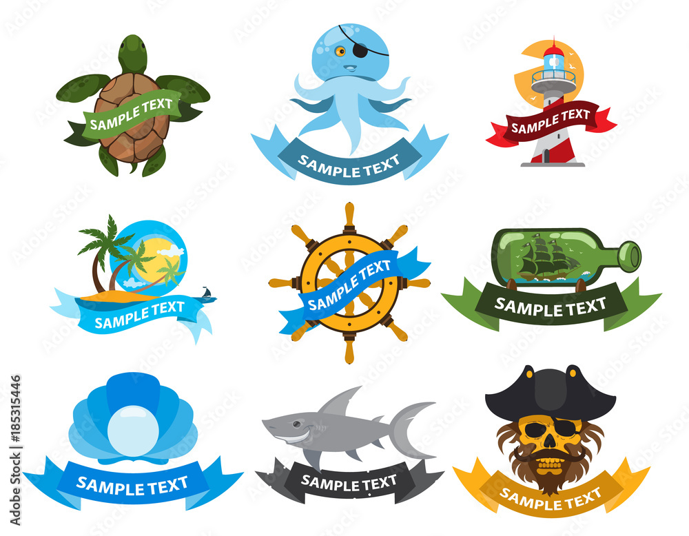 Sea and pirate logos Sea and pirate logos