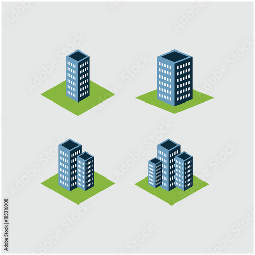 Company Isometric Vector Template Design