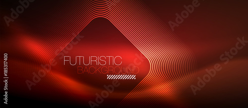 Neon glowing techno lines