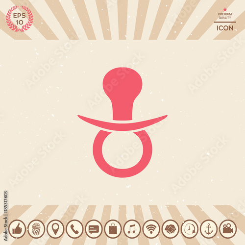  Baby pacifier icon