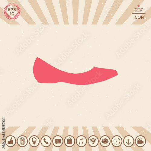 Ballerina flats - women shoe, the silhouette