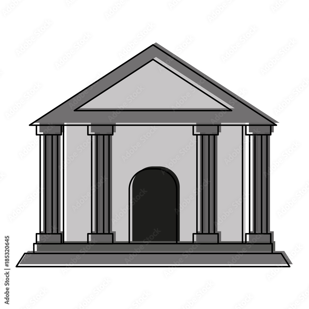 Obraz premium Bank building symbol