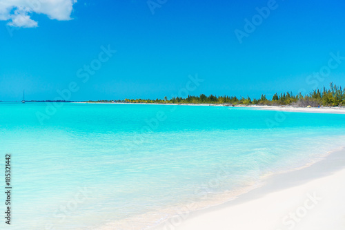 Perfect white sandy beach with turquoise water © travnikovstudio