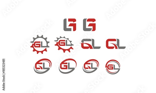 GL emblem symbol icon vector logo