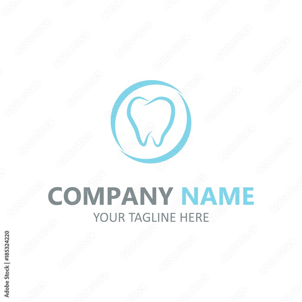Dental care logo and icons vector creative concept design on background white Dental care logo and icons vector creative concept design on background white
