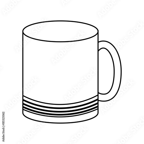 mug  with lines  vector illustration