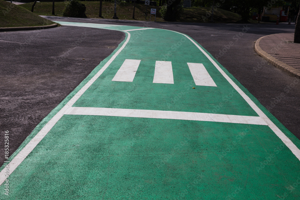 Road pathway in the park for relaxing walking jogging or running and exercise