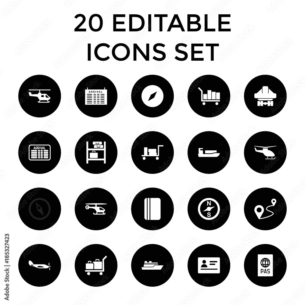 Journey icons. set of 20 editable filled journey icons Journey icons. set of 20 editable filled journey icons