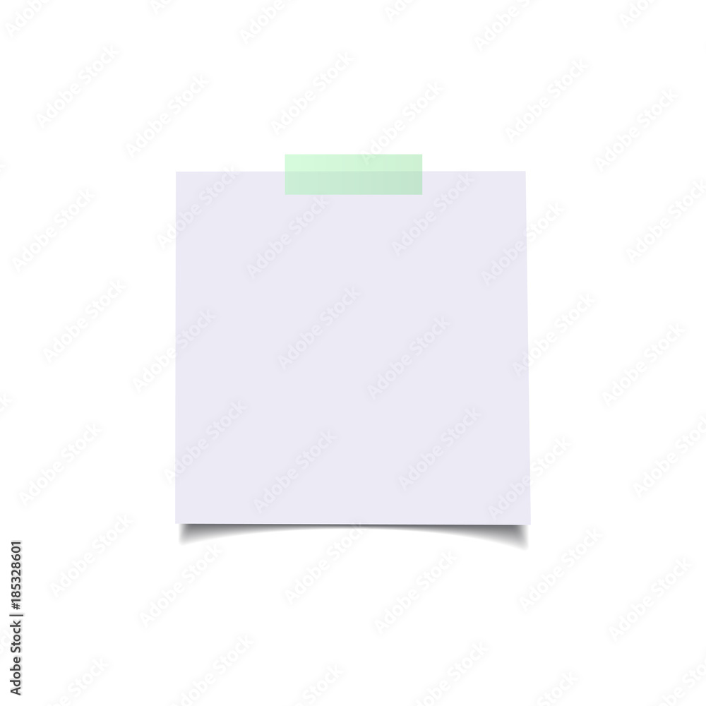Paper sheets with green sticker. Vector realistic isolated design elements. Paper sheets with green sticker. Vector realistic isolated design elements.