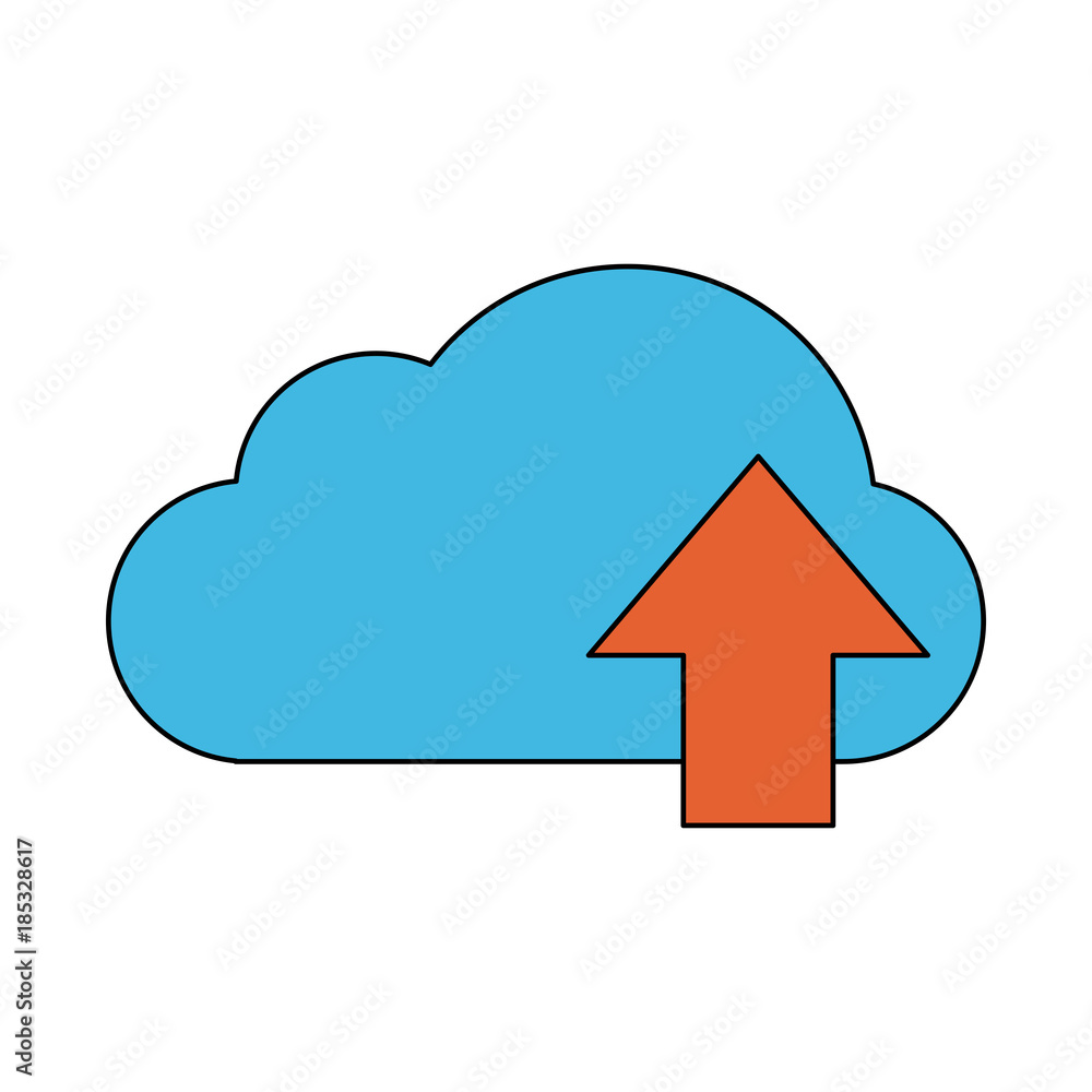 Cloud computing technology symbol Cloud computing technology symbol