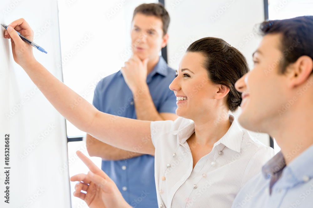 Business meeting with presentation Business meeting with presentation