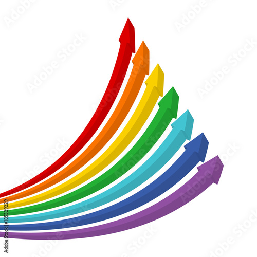 矢印　虹色　カラフル