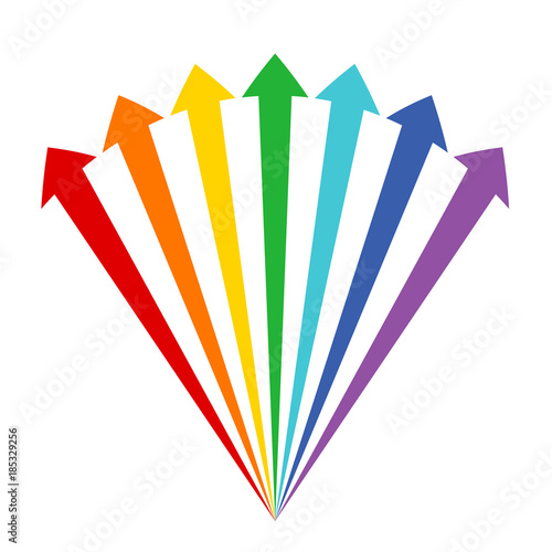 矢印　虹色　カラフル