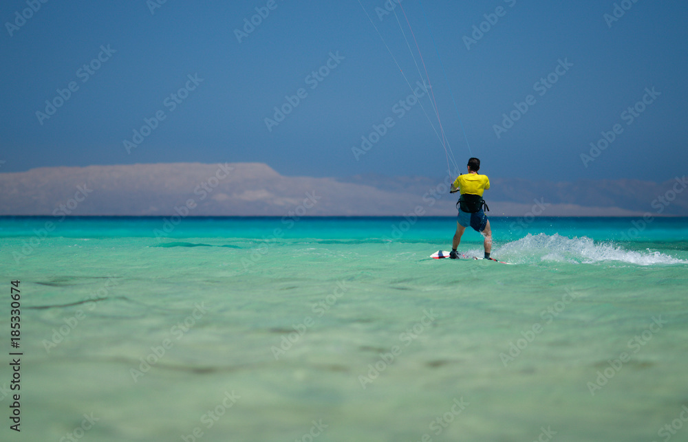 EGYPT - JUNE 10th - JUNE 16th 2017: Kite Safari kiteboarding, diving and wakeboarding recreational trip around Egyptian Red Sea uninhabited islands held by KITE MONKEY Red Sea Explorers.